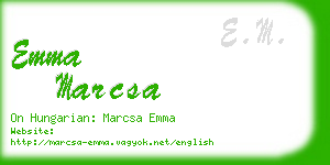 emma marcsa business card